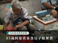 85歲阿婆賣菜籌兒子醫藥費